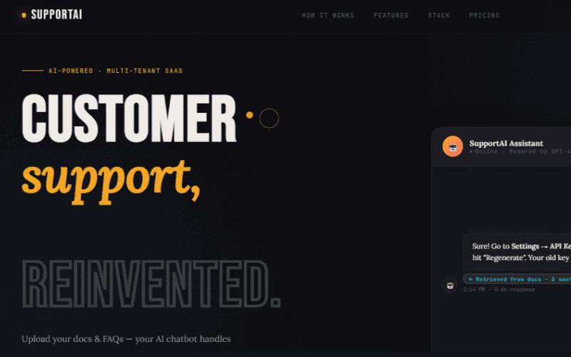 AI Customer Support SaaS